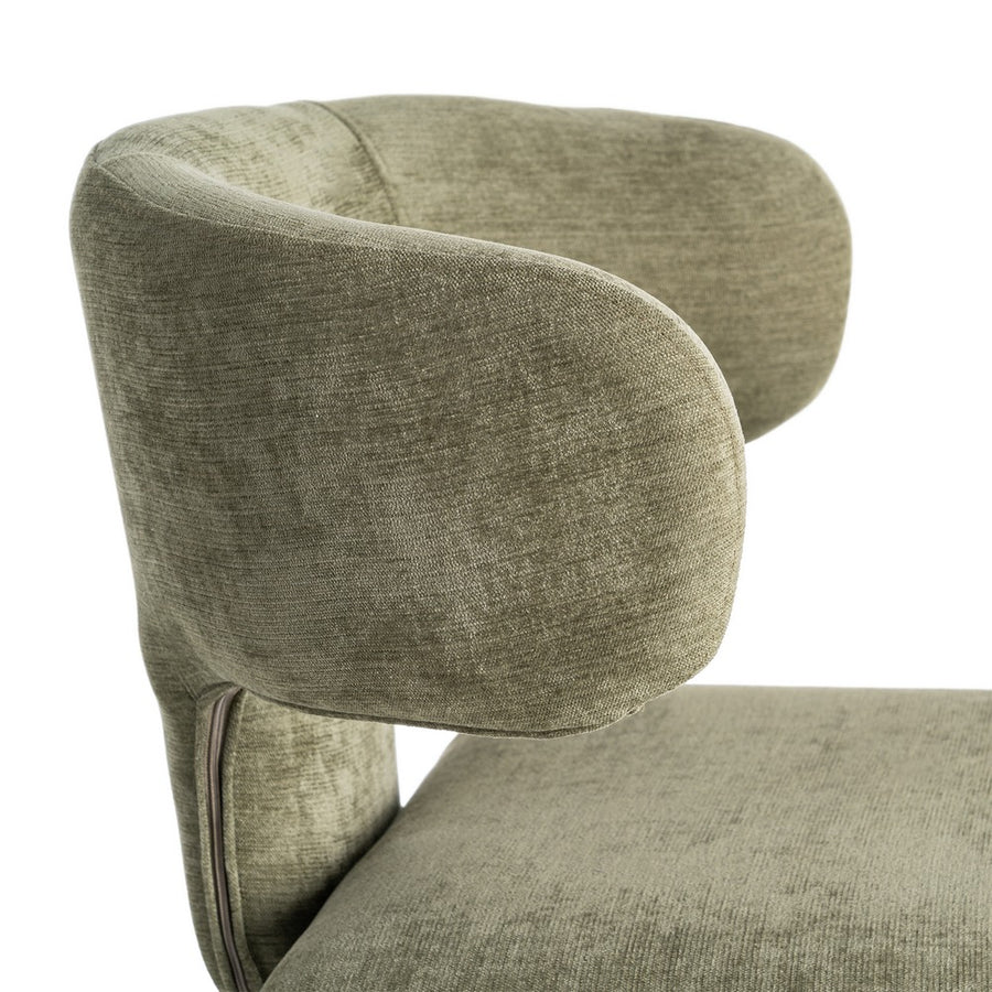 GREEN FABRIC CHAIR 58 X 55 X 76 CM