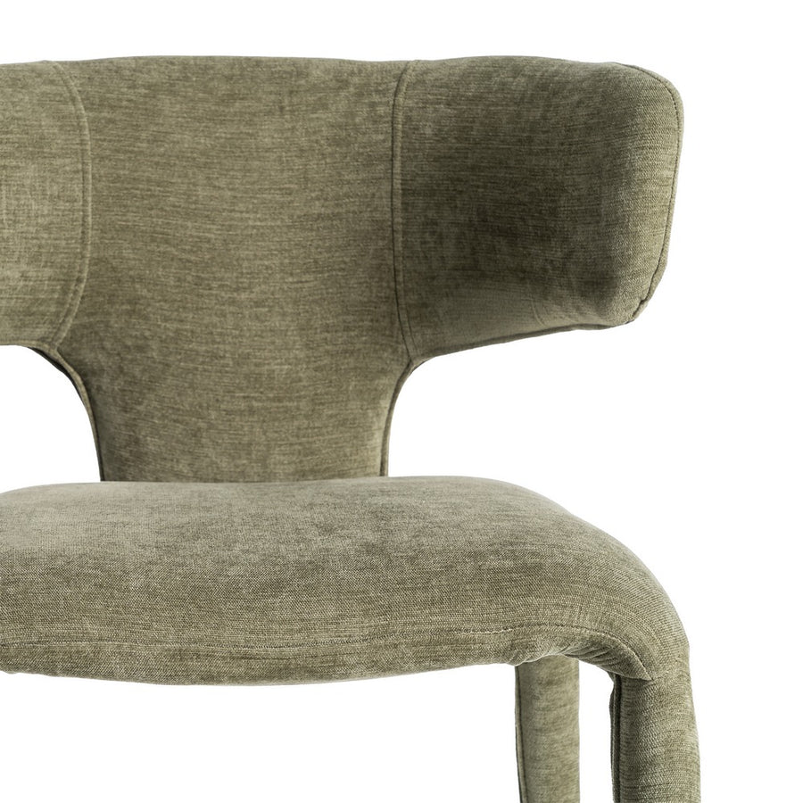GREEN FABRIC CHAIR 58 X 55 X 76 CM