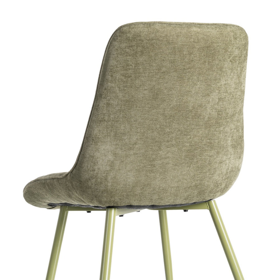 SILLA VERDE TEJIDO-METAL CONTRACT 50 X 60 X 85 CM