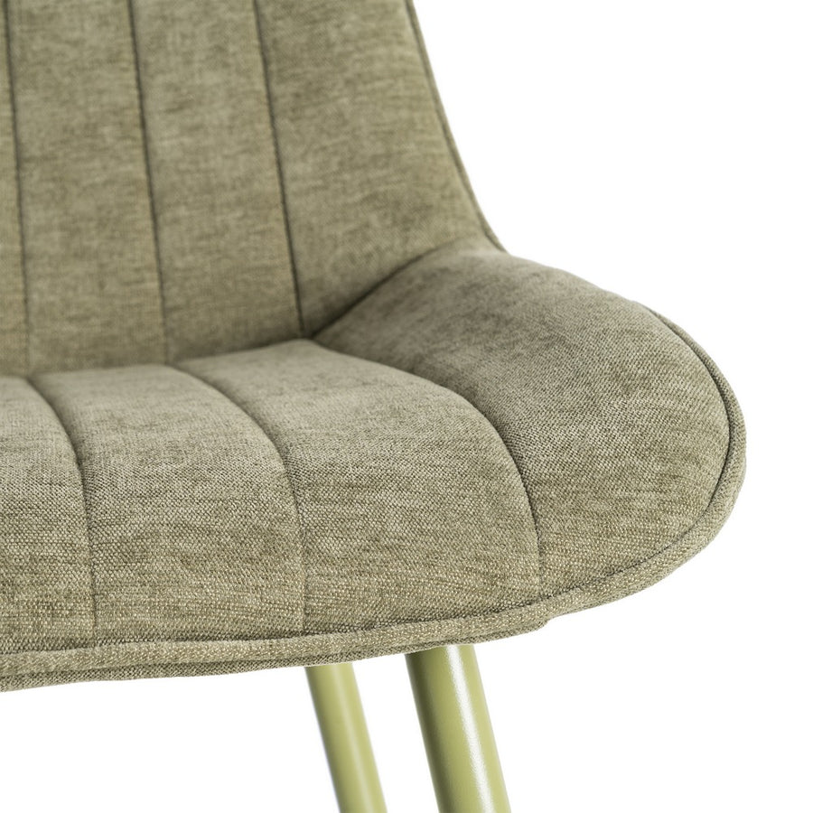 SILLA VERDE TEJIDO-METAL CONTRACT 50 X 60 X 85 CM
