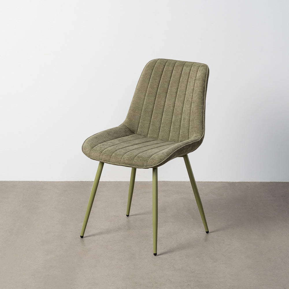 SILLA VERDE TEJIDO-METAL CONTRACT 50 X 60 X 85 CM