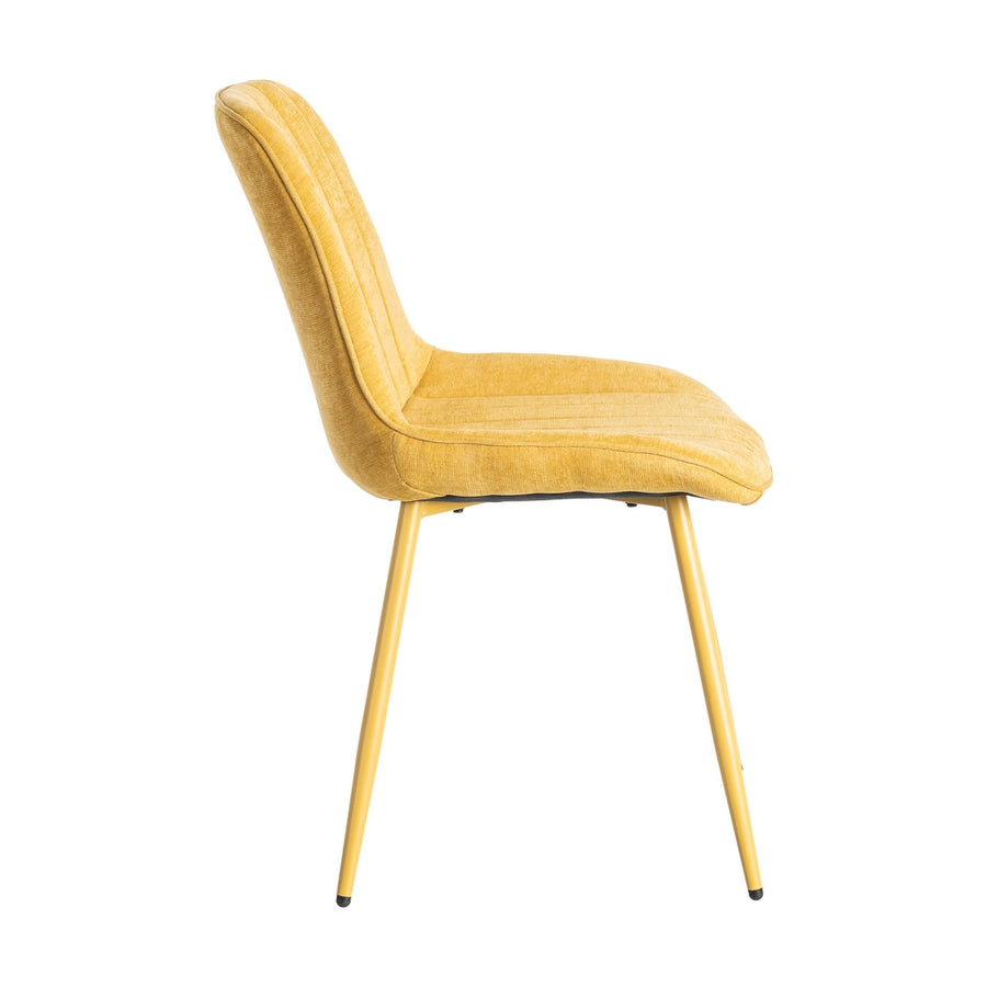 SILLA AMARILLO TEJIDO-METAL CONTRACT 50 X 60 X 85 CM
