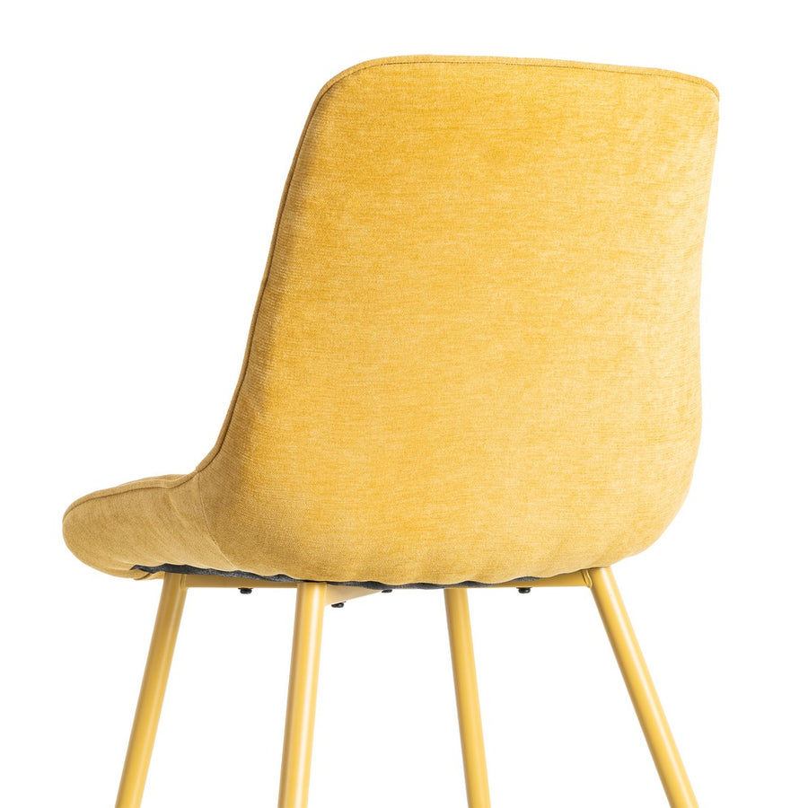 SILLA AMARILLO TEJIDO-METAL CONTRACT 50 X 60 X 85 CM