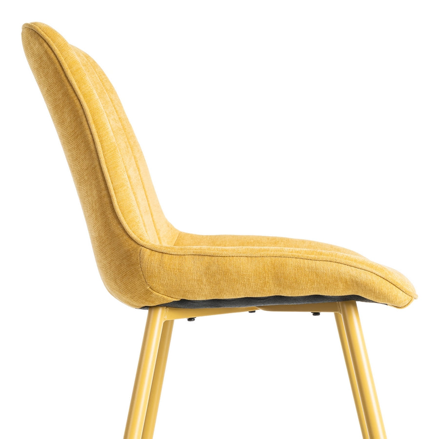 SILLA AMARILLO TEJIDO-METAL CONTRACT 50 X 60 X 85 CM
