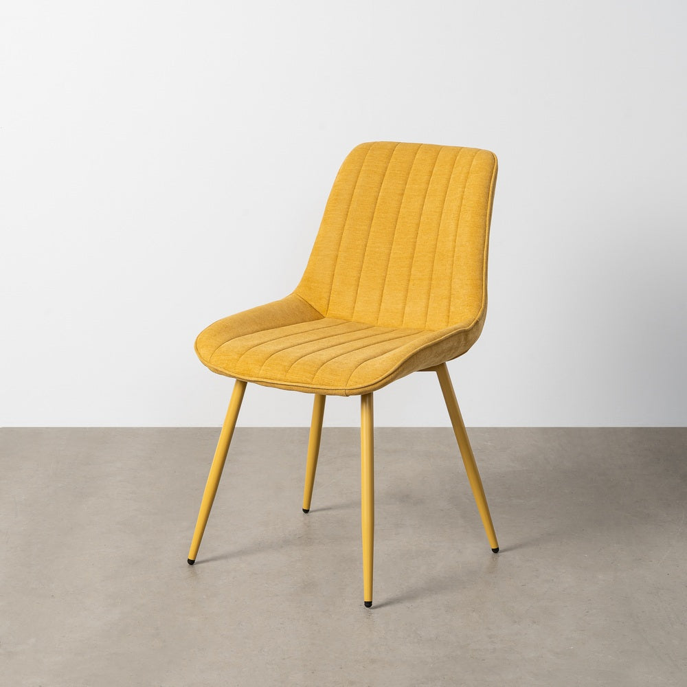 SILLA AMARILLO TEJIDO-METAL CONTRACT 50 X 60 X 85 CM