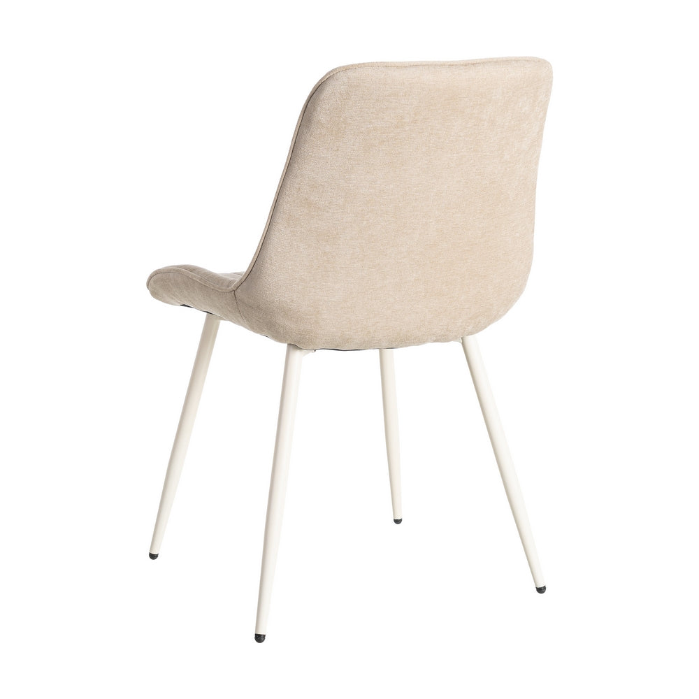 SILLA BEIGE TEJIDO-METAL CONTRACT 50 X 60 X 85 CM
