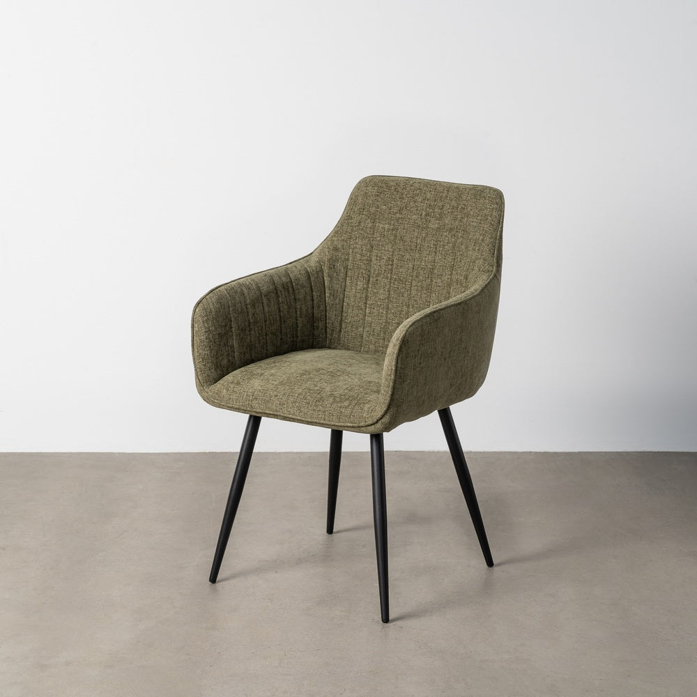 SILLA VERDE TEJIDO-METAL SAL�N 55 X 58,50 X 84 CM