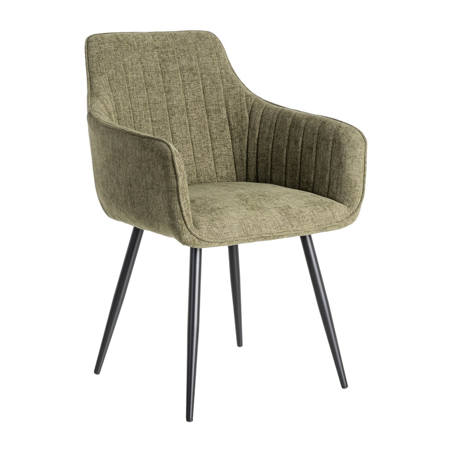 GREEN CHAIR FABRIC-METAL LOUNGE 55 X 58.50 X 84 CM