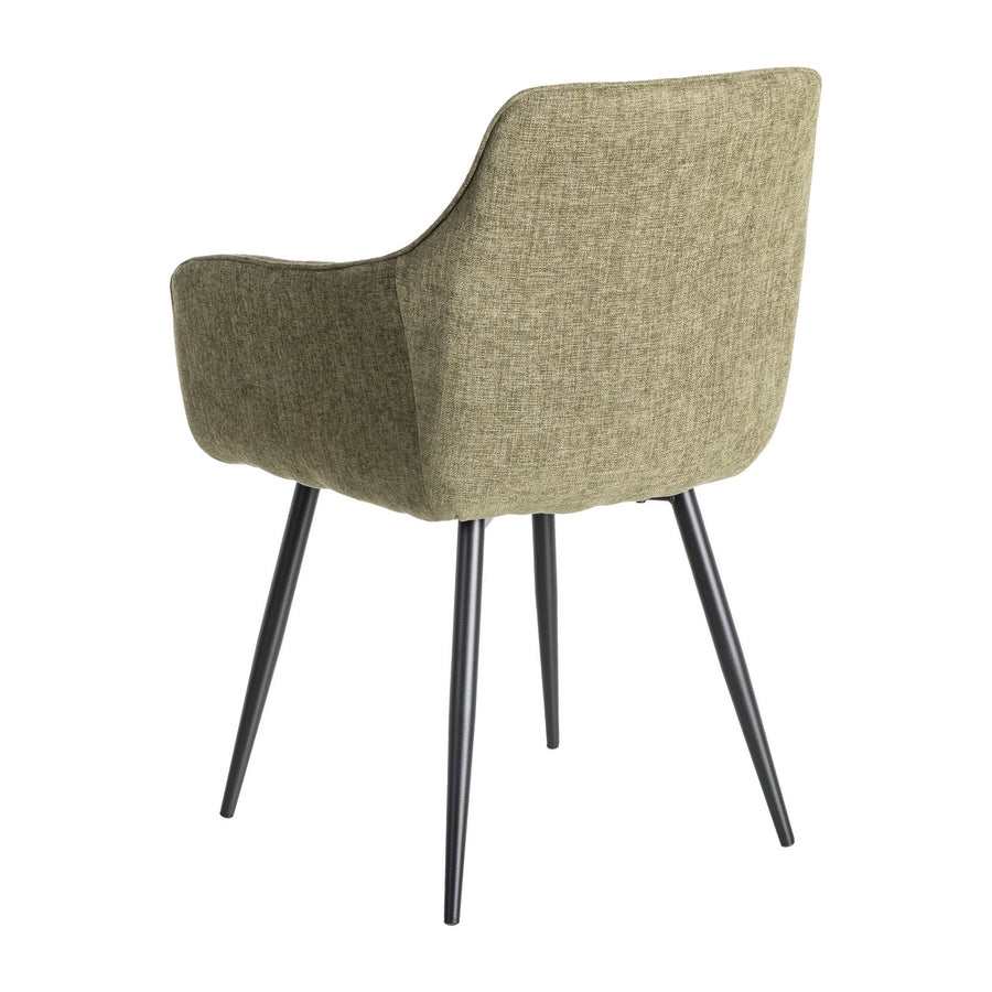 SILLA VERDE TEJIDO-METAL SALÓN 55 X 58,50 X 84 CM