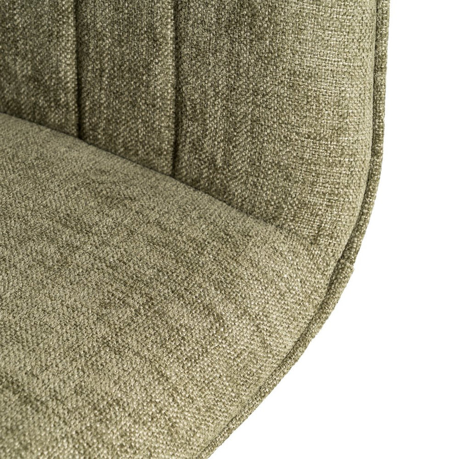 SILLA VERDE TEJIDO-METAL SALÓN 55 X 58,50 X 84 CM