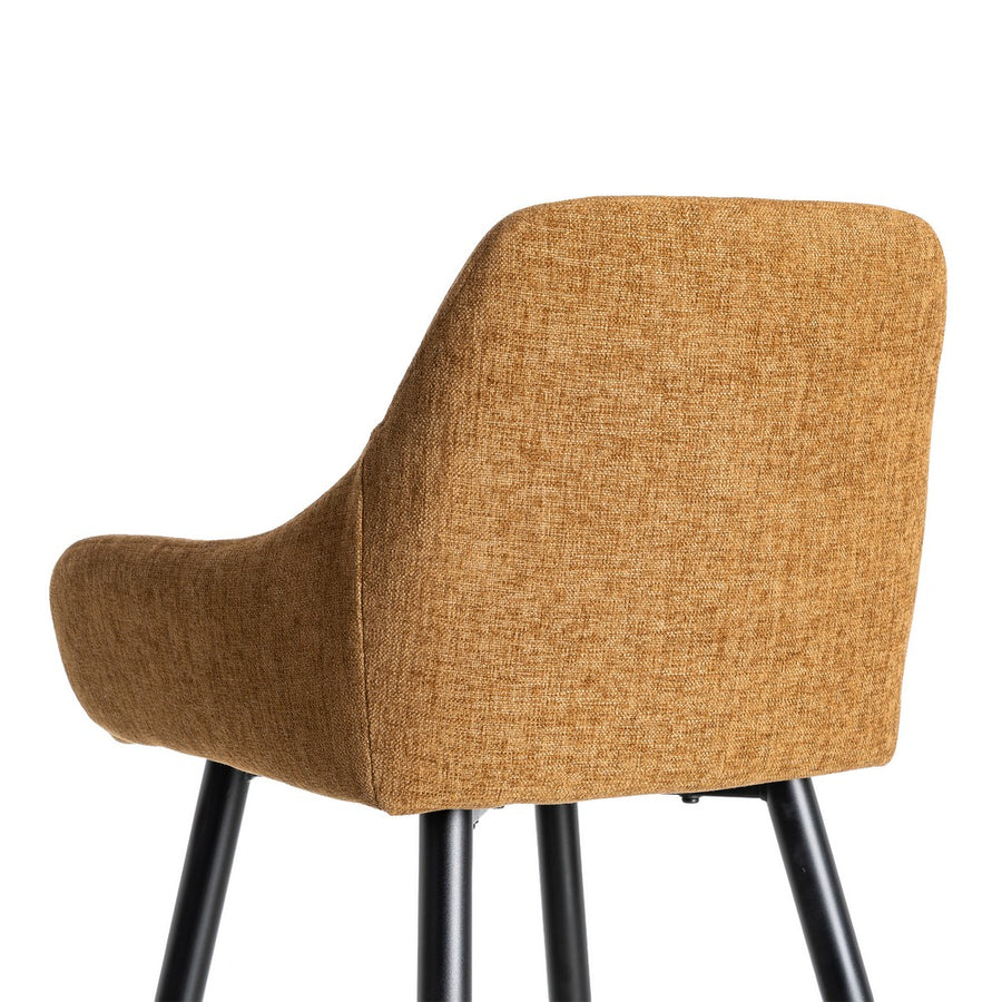 BROWN WOVEN-METAL STOOL LIVING ROOM 47 X 47 X 93 CM