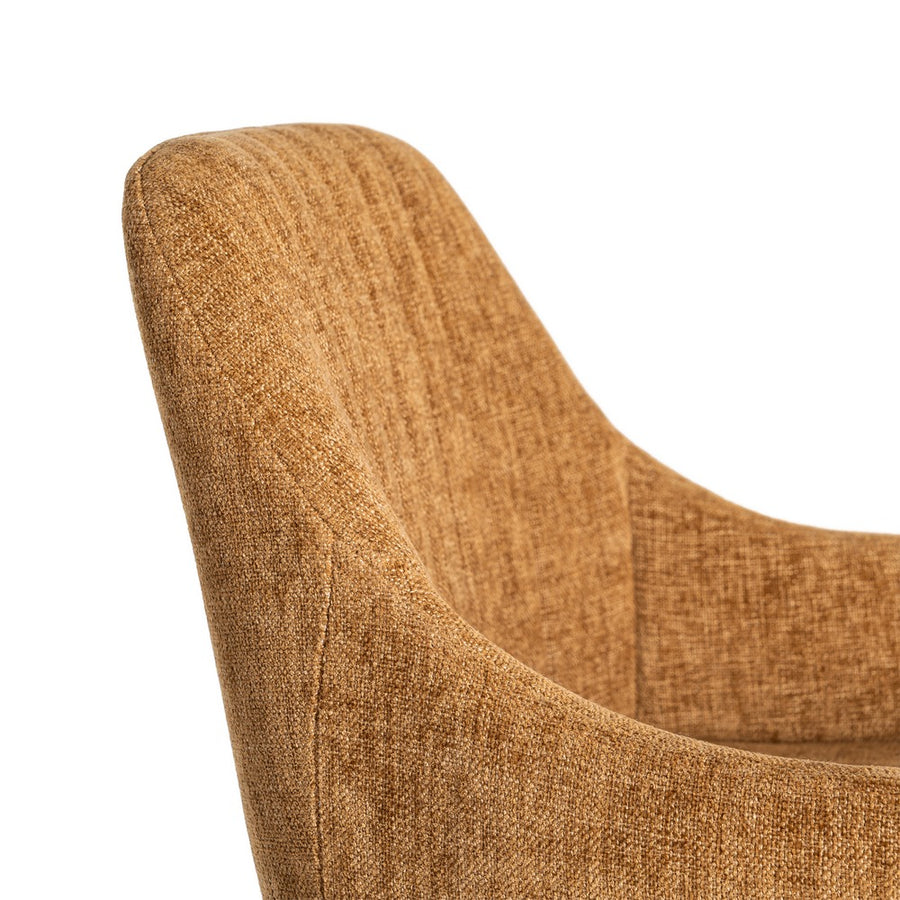 BROWN WOVEN-METAL STOOL LIVING ROOM 47 X 47 X 93 CM