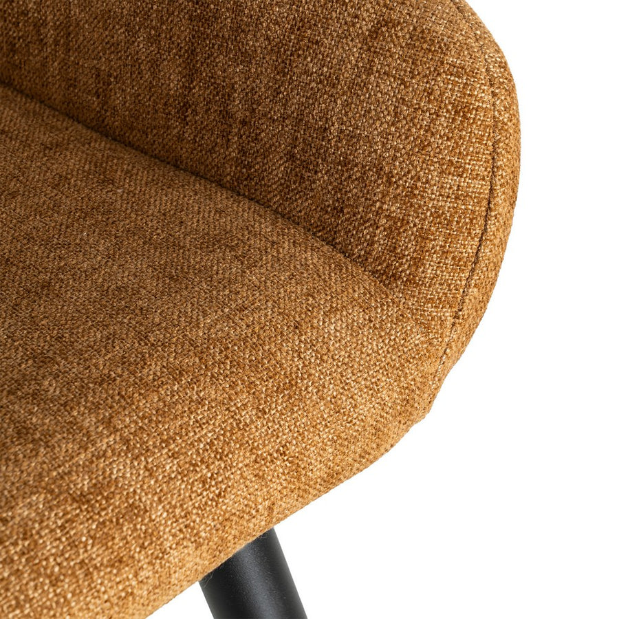 BROWN WOVEN-METAL STOOL LIVING ROOM 47 X 47 X 93 CM