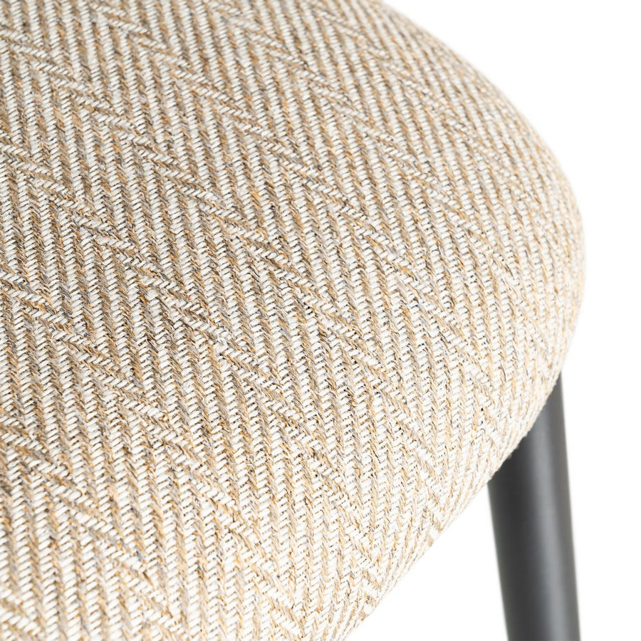 SILLA ESPIGA BEIGE TEJIDO-METAL SALÓN 55 X 55 X 78 CM