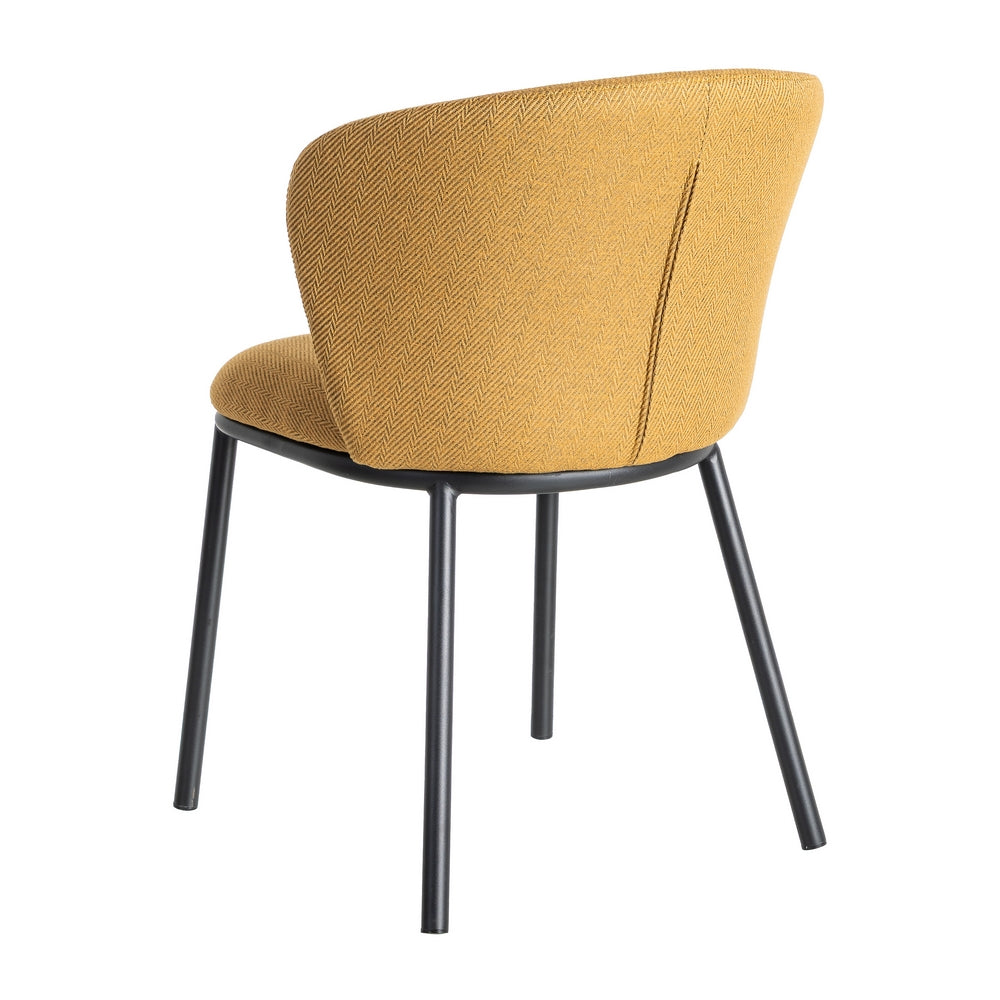 SILLA ESPIGA MOSTAZA TEJIDO-METAL SAL�N 55 X 55 X 78 CM