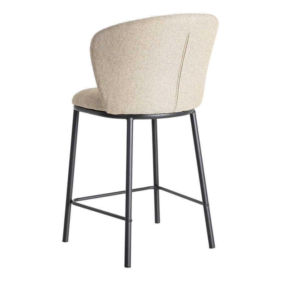TABURETE ESPIGA BEIGE TEJIDO-METAL SALÓN 55 X 55 X 96 CM