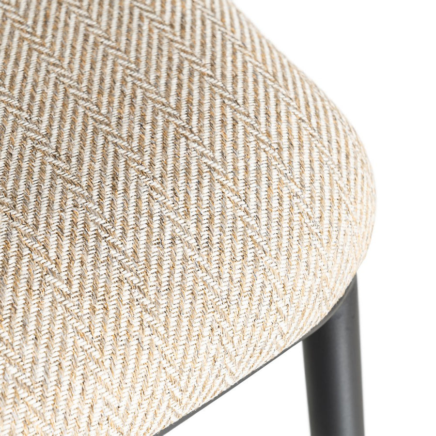 TABURETE ESPIGA BEIGE TEJIDO-METAL SALÓN 55 X 55 X 96 CM