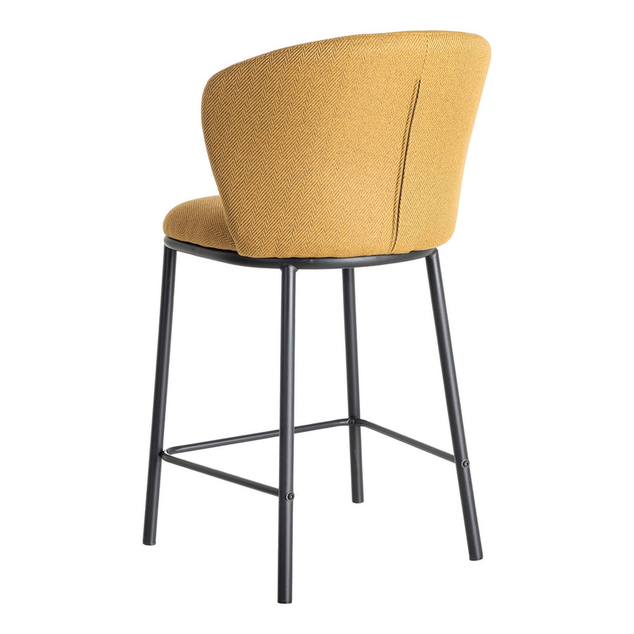 TABURETE ESPIGA MOSTAZA TEJIDO-METAL 55 X 55 X 96 CM
