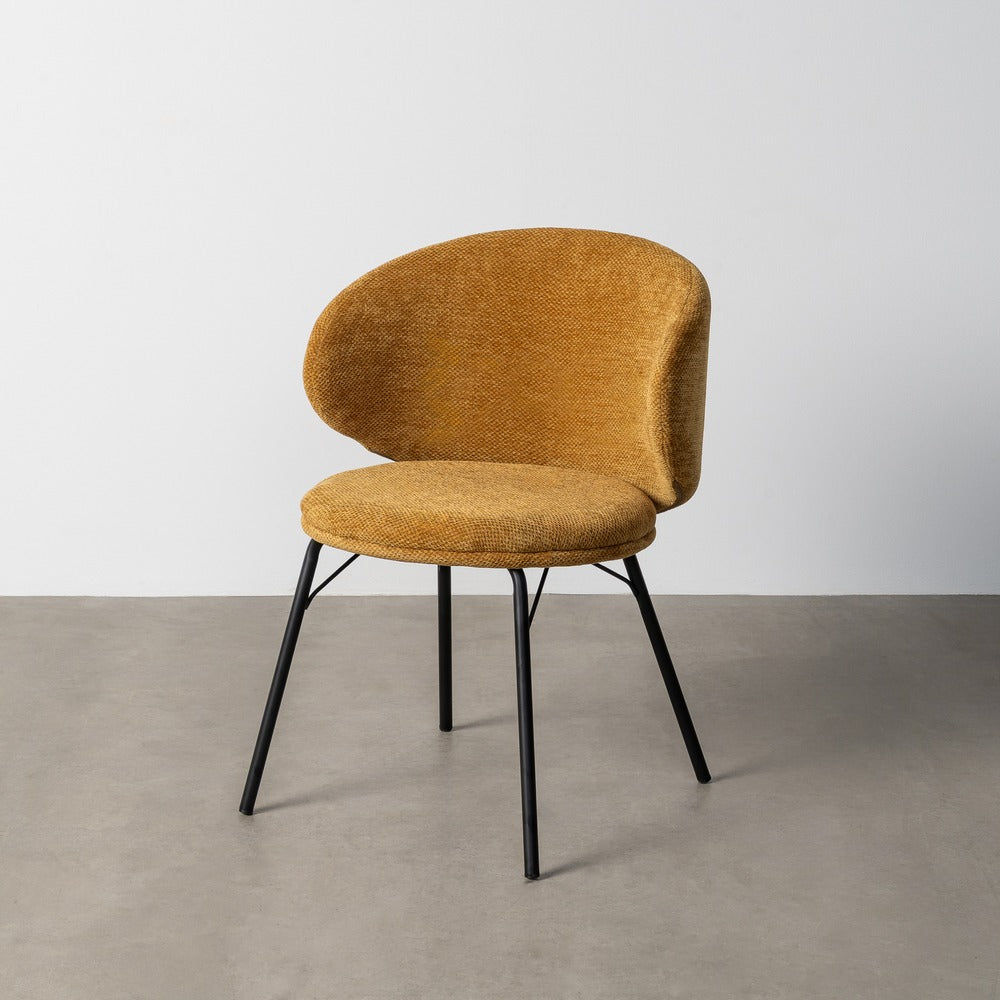 SILLA MOSTAZA TEJIDO-METAL SAL�N 57 X 53 X 75 CM