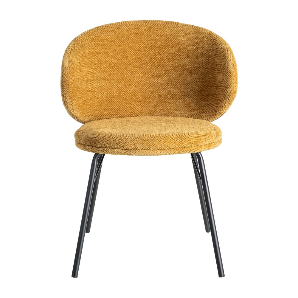 SILLA MOSTAZA TEJIDO-METAL SAL�N 57 X 53 X 75 CM