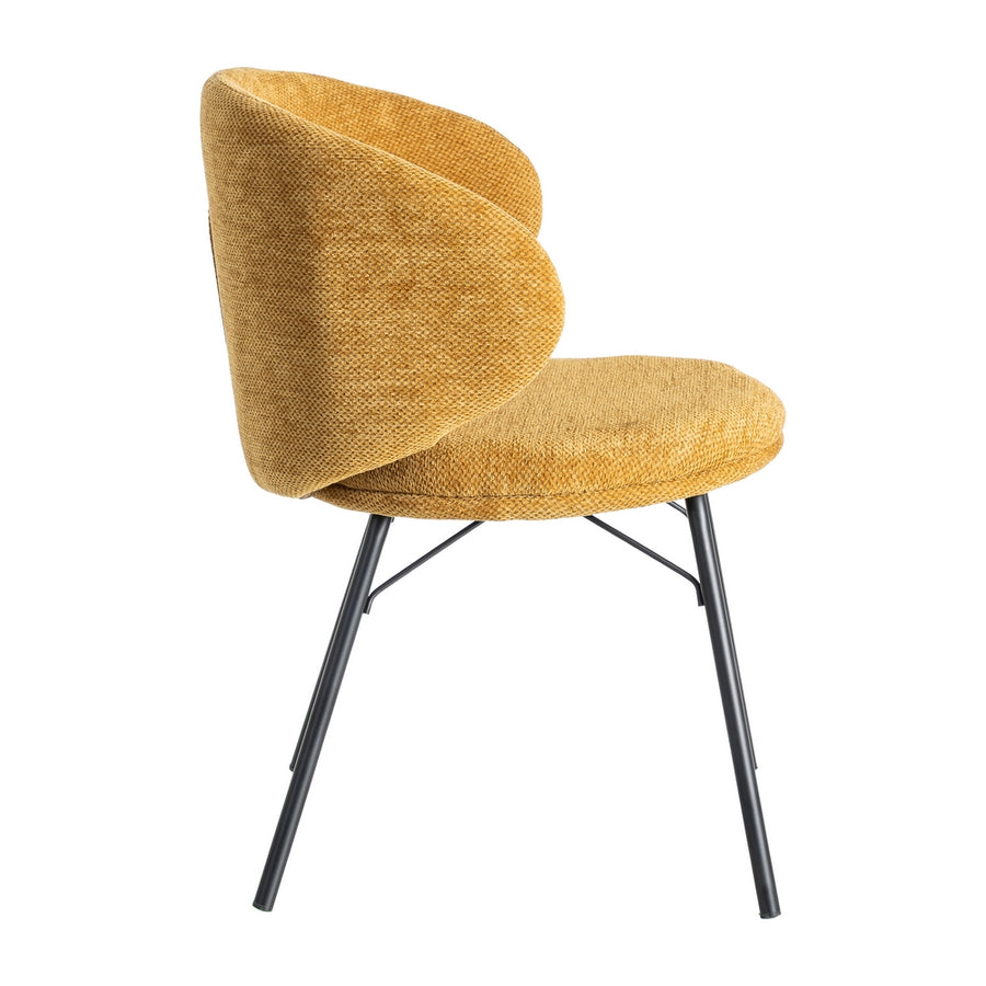 SILLA MOSTAZA TEJIDO-METAL SALÓN 57 X 53 X 75 CM