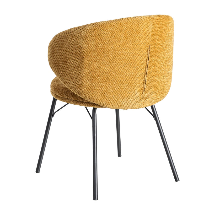 SILLA MOSTAZA TEJIDO-METAL SALÓN 57 X 53 X 75 CM