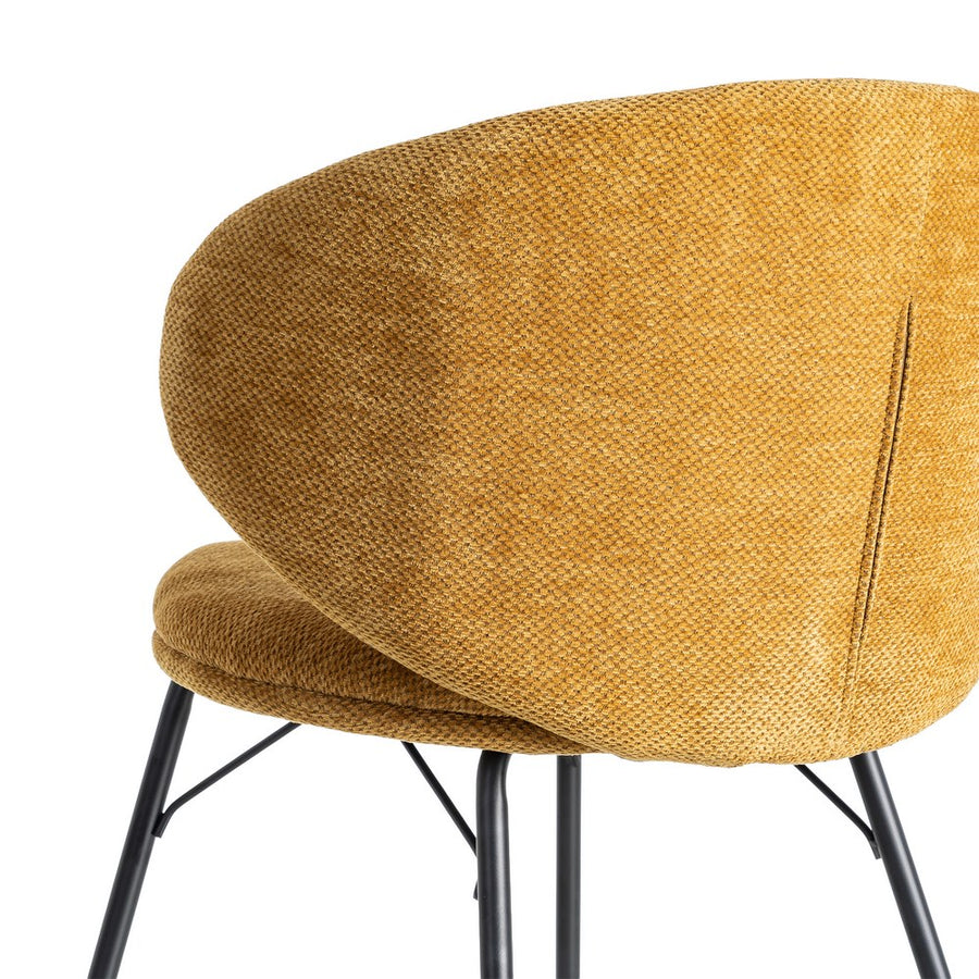 SILLA MOSTAZA TEJIDO-METAL SALÓN 57 X 53 X 75 CM