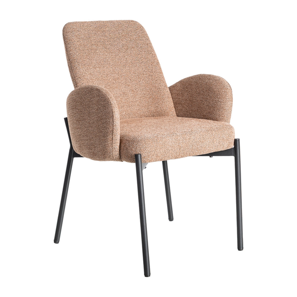 SILLA JASPEADO ROSA TEJIDO-METAL SALÓN 56 X 57 X 84 CM