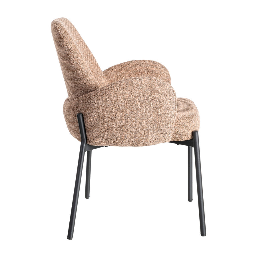 SILLA JASPEADO ROSA TEJIDO-METAL SALÓN 56 X 57 X 84 CM