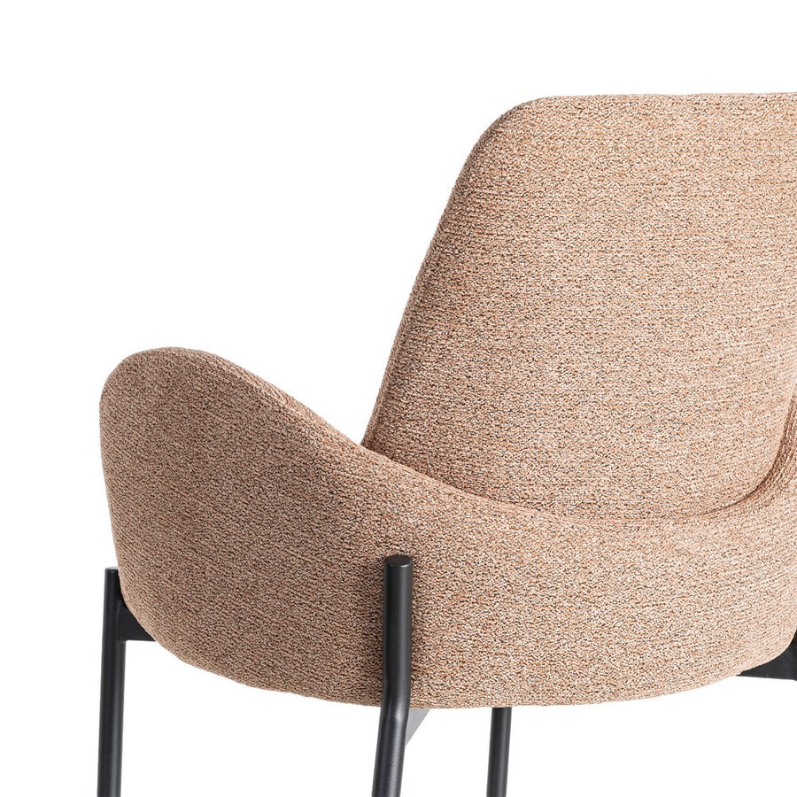 SILLA JASPEADO ROSA TEJIDO-METAL SALÓN 56 X 57 X 84 CM