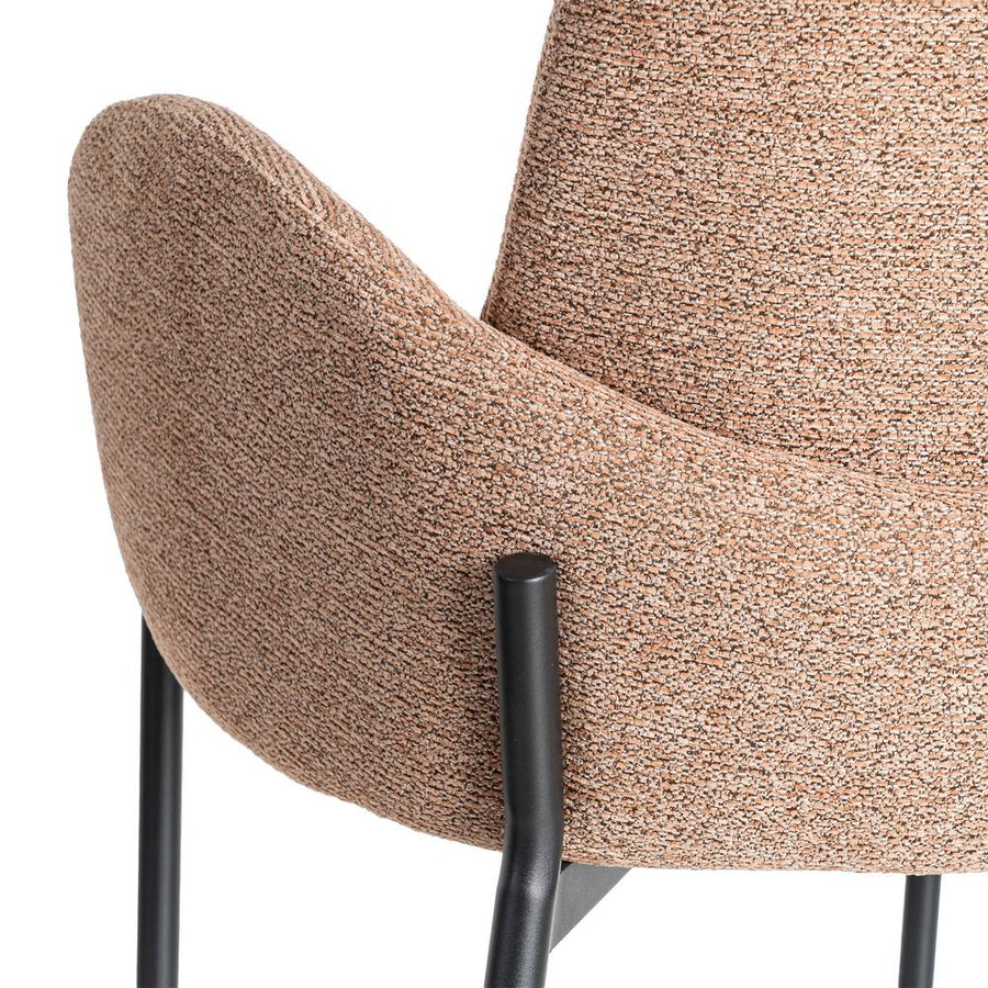 SILLA JASPEADO ROSA TEJIDO-METAL SALÓN 56 X 57 X 84 CM