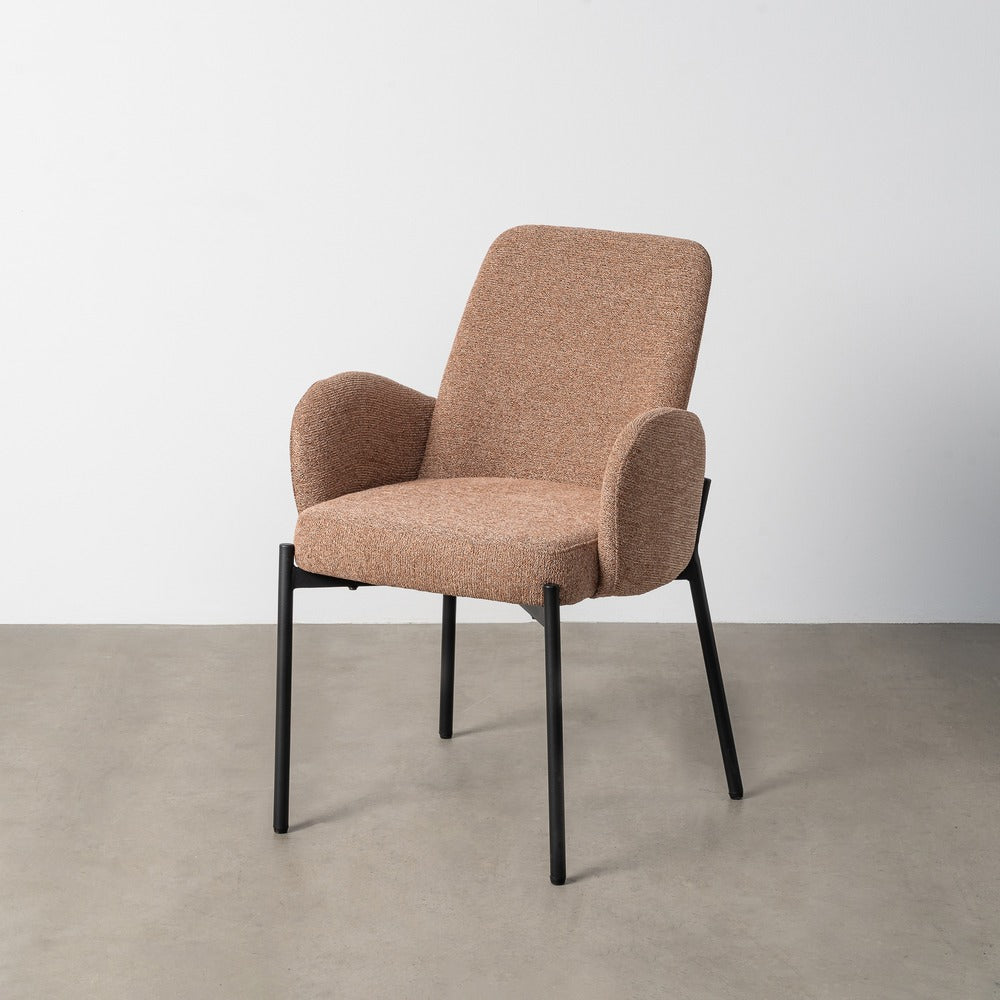 SILLA JASPEADO ROSA TEJIDO-METAL SALÓN 56 X 57 X 84 CM