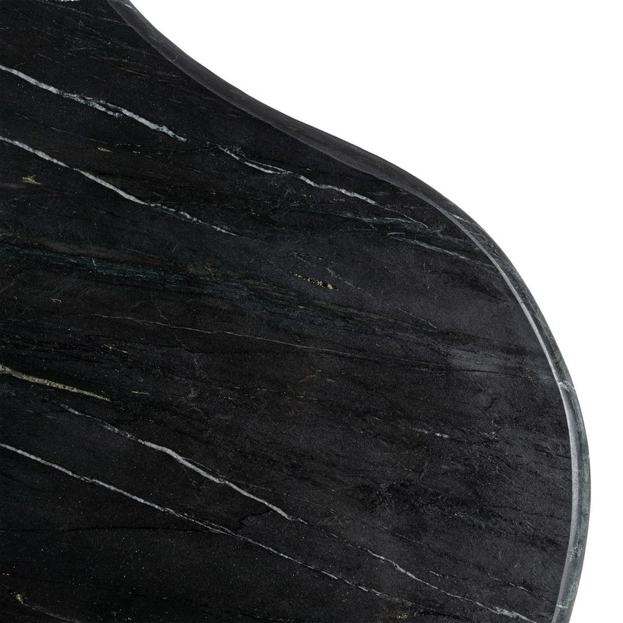 MESA CENTRO NEGRO-MARRÓN MÁRMOL/MADERA 135 X 80 X 37 CM