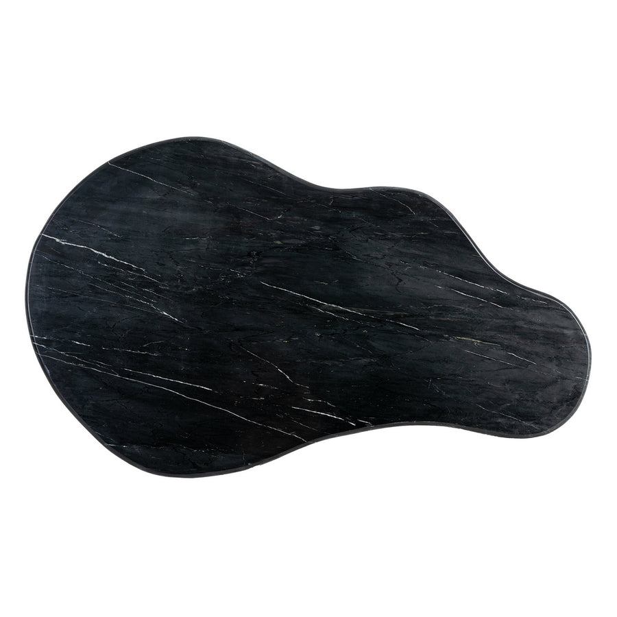 MESA CENTRO NEGRO-MARRÓN MÁRMOL/MADERA 135 X 80 X 37 CM
