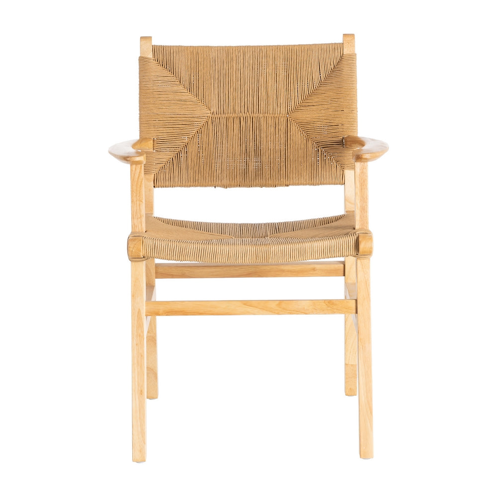 SILLA BRAZOS NATURAL MADERA 61 X 59 X 85 CM