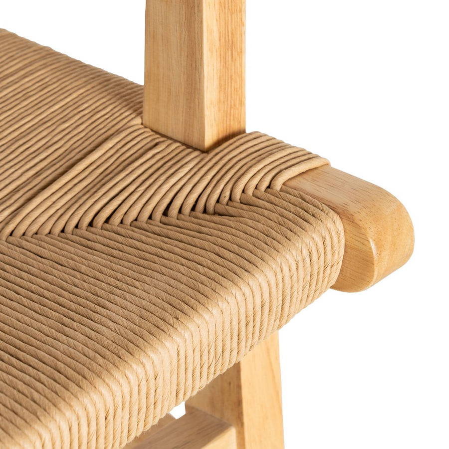 SILLA BRAZOS NATURAL MADERA 61 X 59 X 85 CM