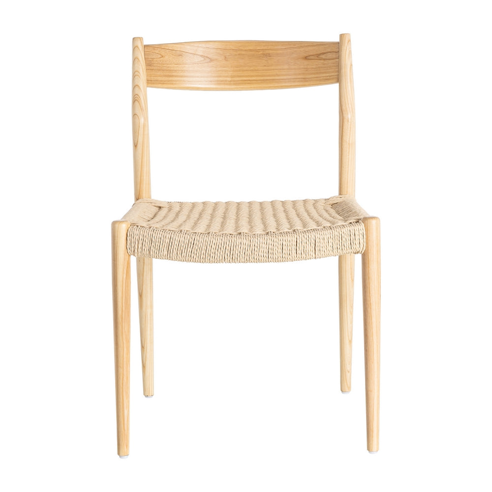 SILLA NATURAL-BEIGE MADERA 53 X 55 X 82 CM