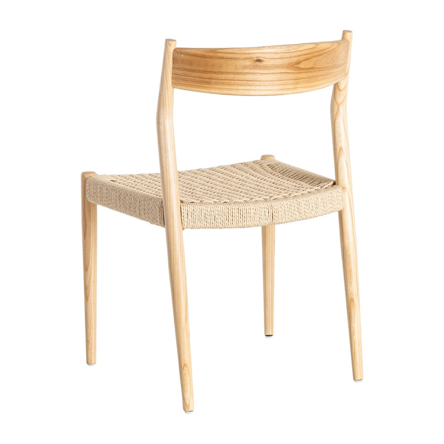 SILLA NATURAL-BEIGE MADERA 53 X 55 X 82 CM
