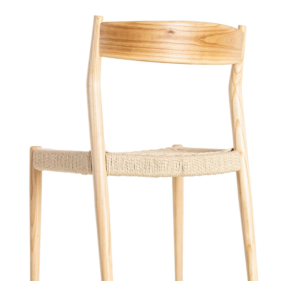 SILLA NATURAL-BEIGE MADERA 53 X 55 X 82 CM