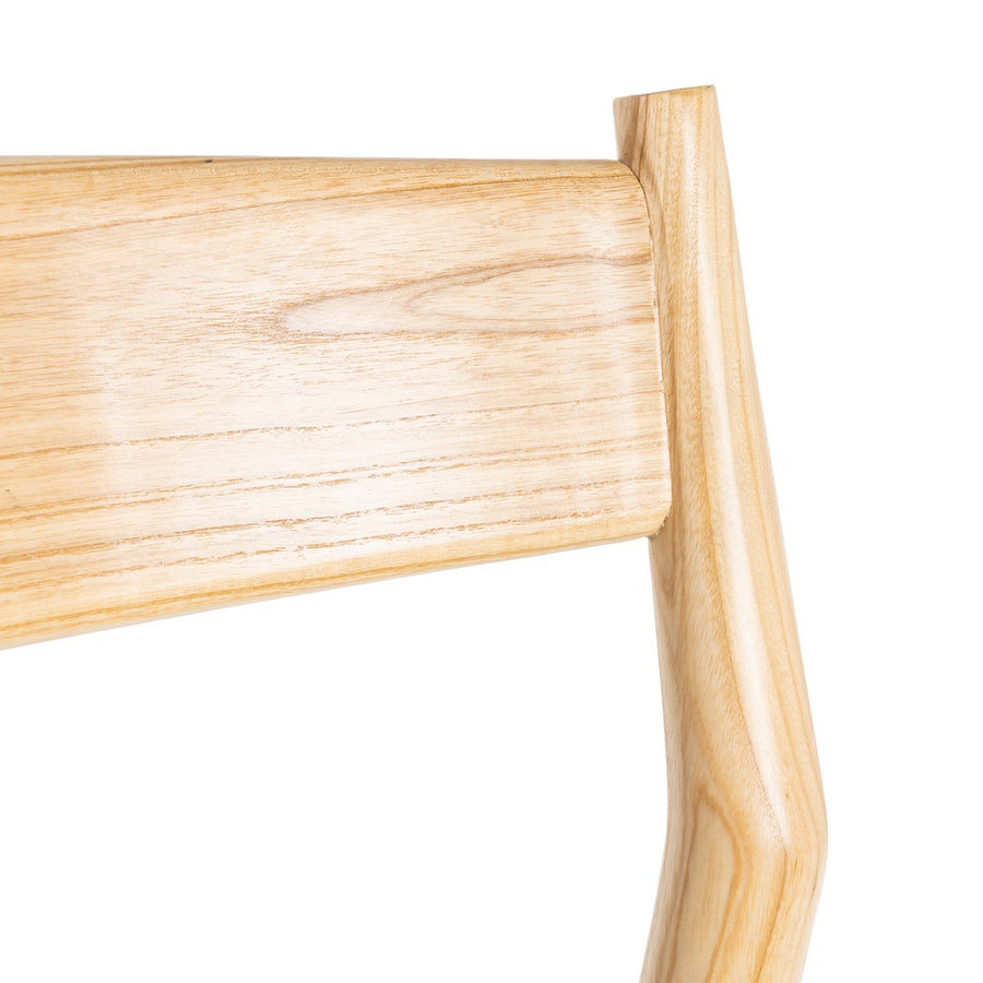 SILLA NATURAL-BEIGE MADERA 53 X 55 X 82 CM