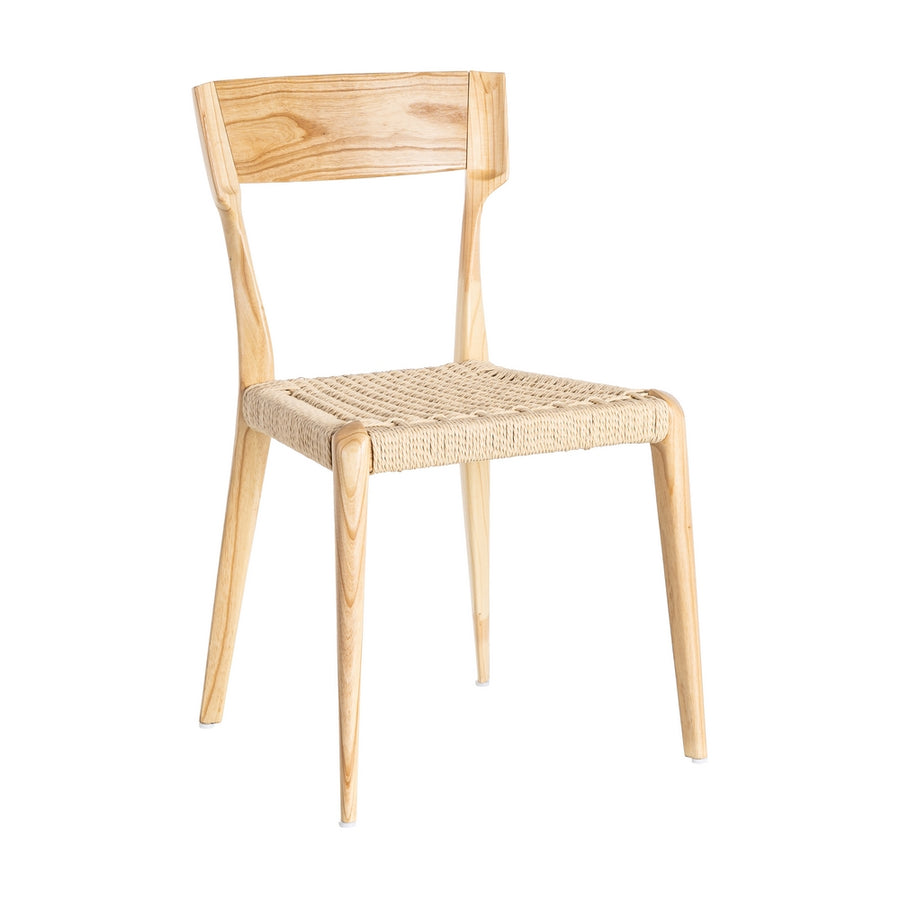SILLA NATURAL-BEIGE MADERA 46 X 50 X 81 CM