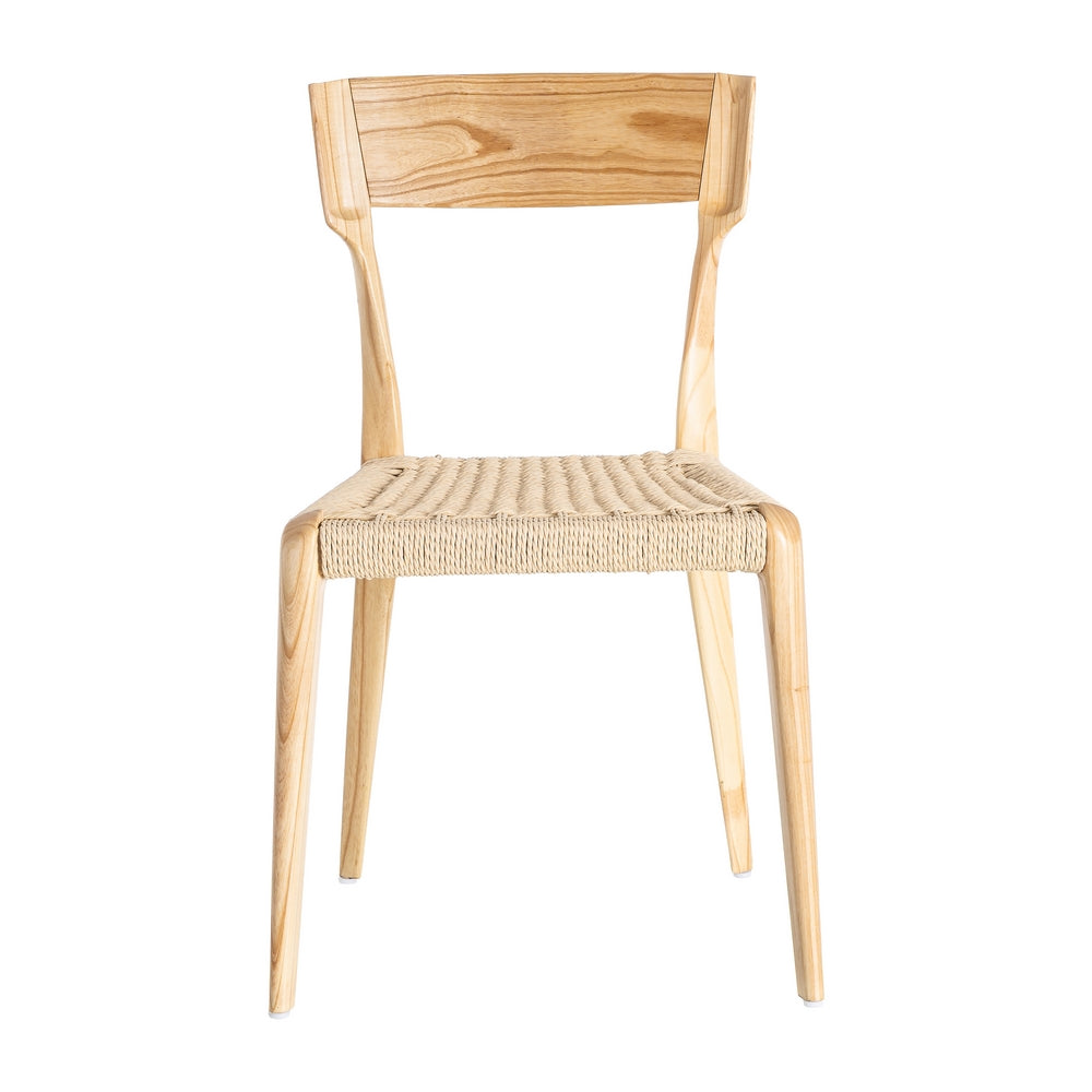 SILLA NATURAL-BEIGE MADERA 46 X 50 X 81 CM