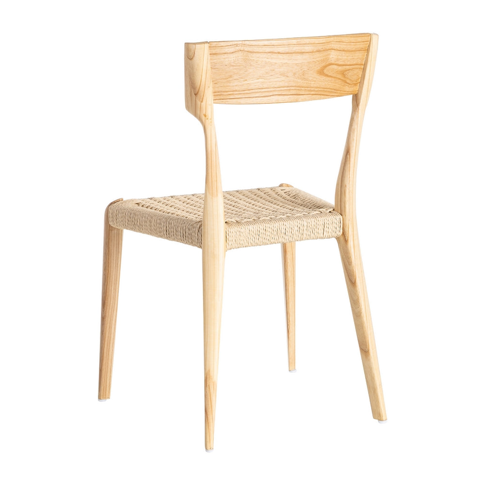 SILLA NATURAL-BEIGE MADERA 46 X 50 X 81 CM