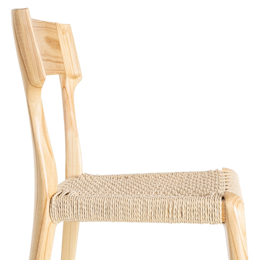 SILLA NATURAL-BEIGE MADERA 46 X 50 X 81 CM