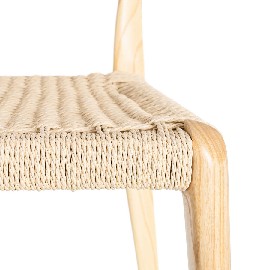 SILLA NATURAL-BEIGE MADERA 46 X 50 X 81 CM