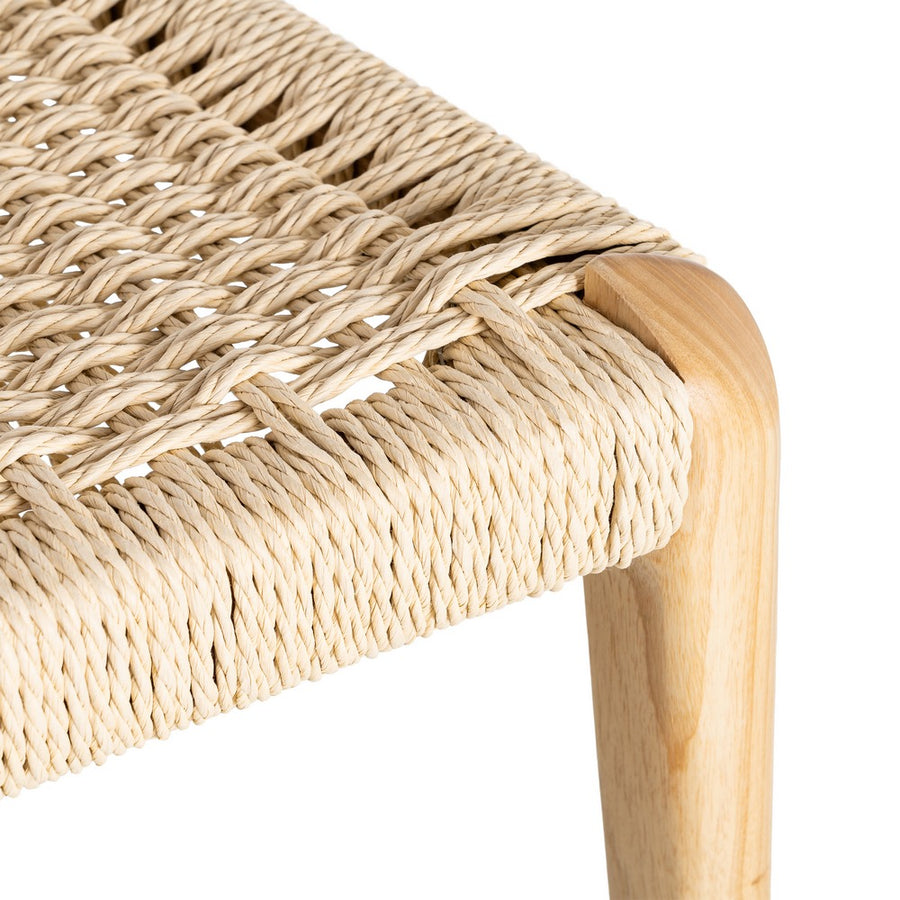 SILLA NATURAL-BEIGE MADERA 46 X 50 X 81 CM
