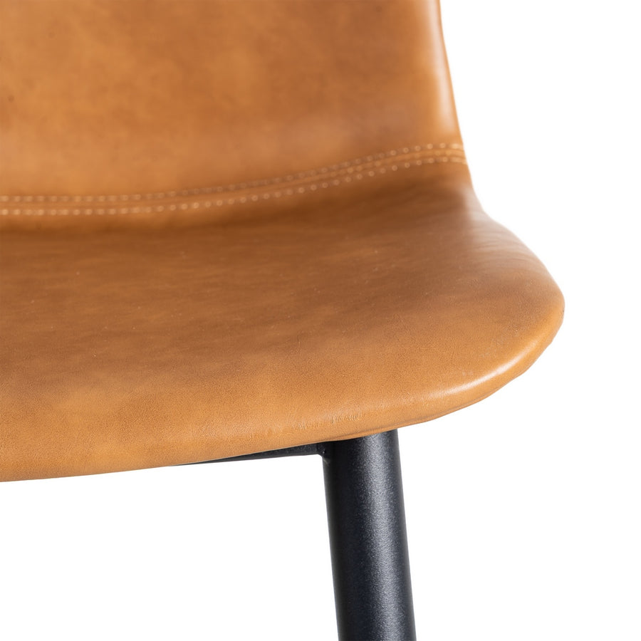SILLA CAMEL METAL / SIMIL PIEL 45 X 47 X 81 CM