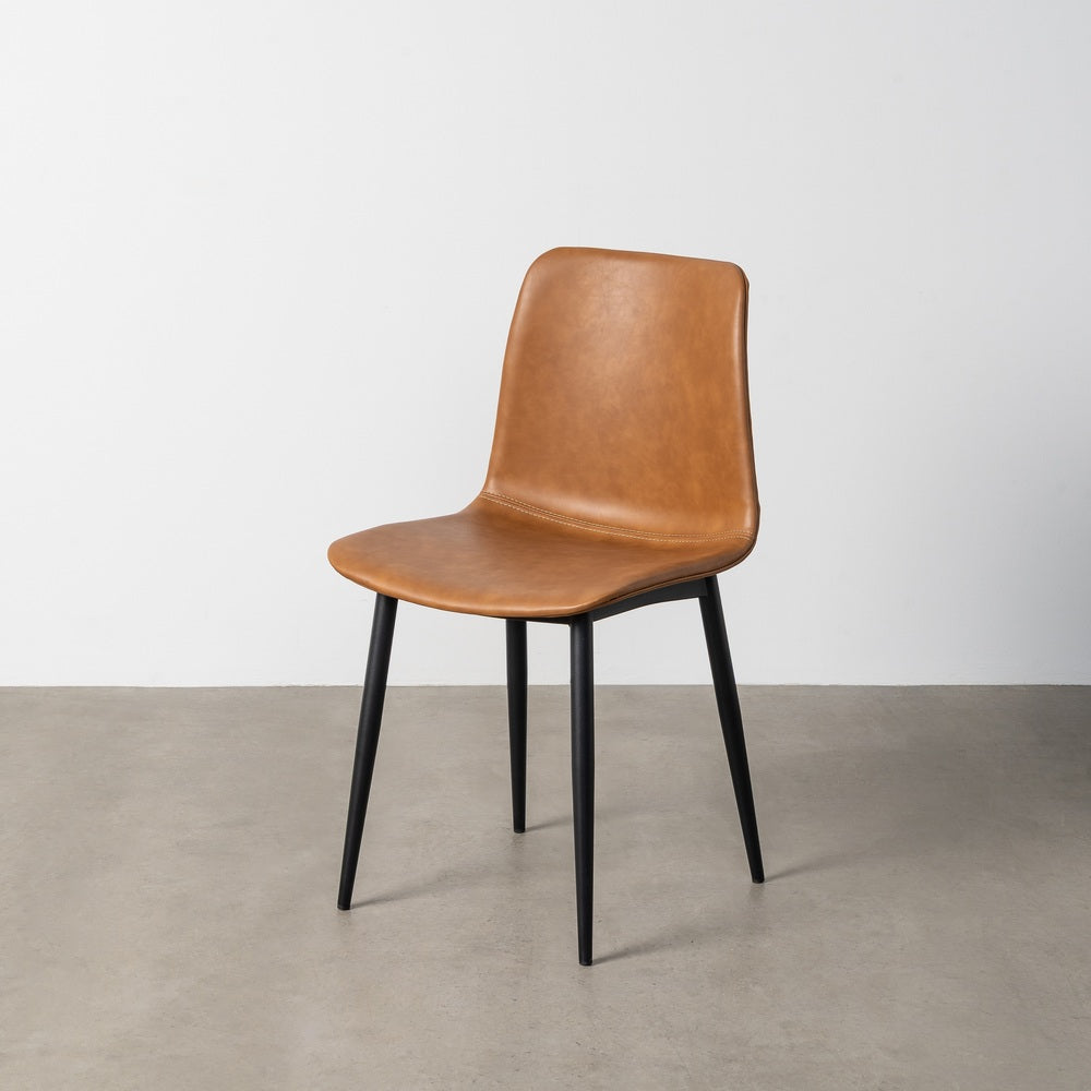 SILLA CAMEL METAL / SIMIL PIEL 45 X 47 X 81 CM