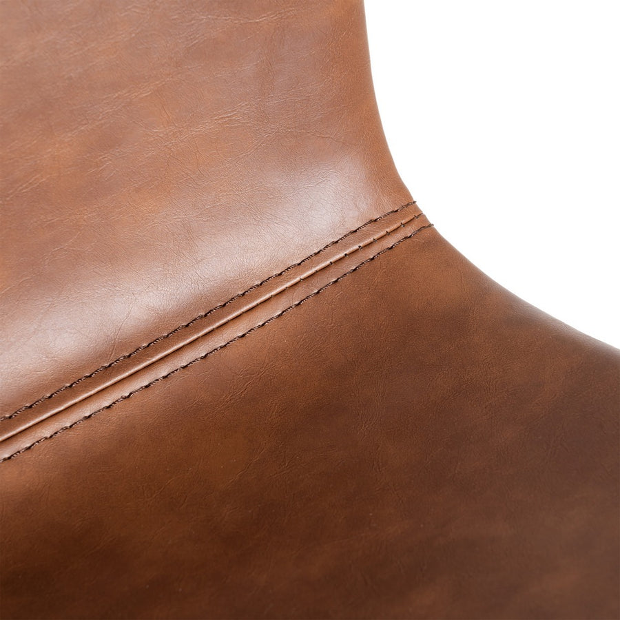 SILLA MARRÓN METAL / SIMIL PIEL