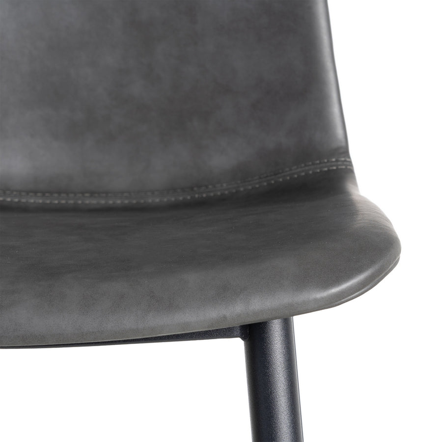 SILLA NEGRO METAL / SIMIL PIEL